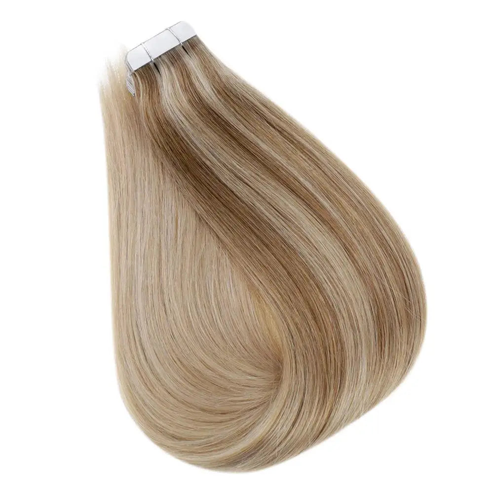 Real Virgin Hair No Any Short Hair Tape Straight Tape Human Hair Extension Double Drawn Blonde