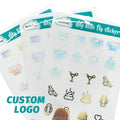 Custom High Quality Planner Journal Award Foil Sticker Sheet Gold Foil Kiss Cut Sticker Sheet
