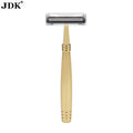 Hotel Premium Golden Razor Metal Handle Shaving Razor Twin Blade Shaver Safety Shaving Razor