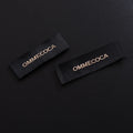 Custom Logo Woven Label Garment Processing Accessories End Fold Neck Woven Label for Swimwear