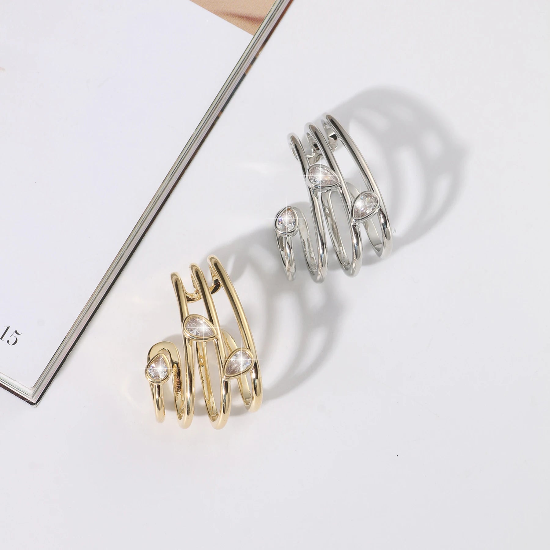 Stylish Vintage Zircon Ear Bone Holder for Women Shiny Cuff Earrings Versatile and Chic Party Gift