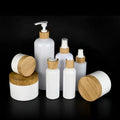 Free Samples 60ml-500ml Frosted Amber White PET and PC Plastic Bottles with Bamboo Pump Cap for Shampoo Packaging