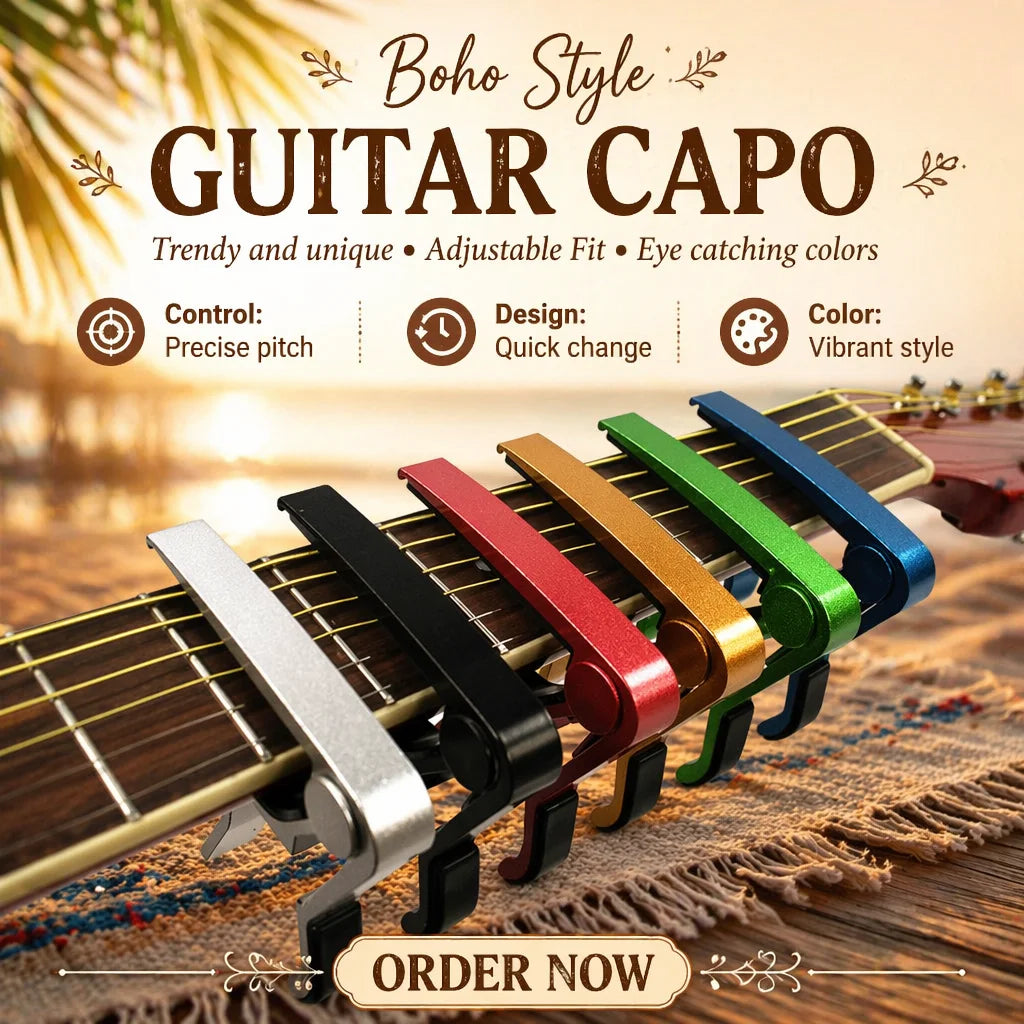 Wholesale Hot Selling Cheap Aluminum Professional Good Handfeeling Acoustic Guitar Accessories Multi Color Classic Guitar Capo