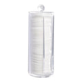 Hot Sales Acrylic Makeup Organizer Round Cosmetic Storage Cotton Pad Dispenser Container Holder with Lid