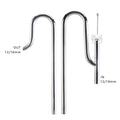 Aquarium 304 Stainless Steel Metal Lily Pipe Inlet Outlet Pipe Tube Oil-film Skimmer Set Eco-Friendly for Desktop/Living Use