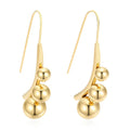 Minimalist Beads Fancy Earrings for Party Girls Unique Women Statement Gold Dangling Earrings Jewelry Brincos