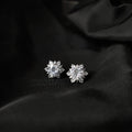 925 Silver Stud Earrings with Micro Inlaid Zircon Trendy Microscopic Studs for Women with Feminine Temperament for Daily Wear
