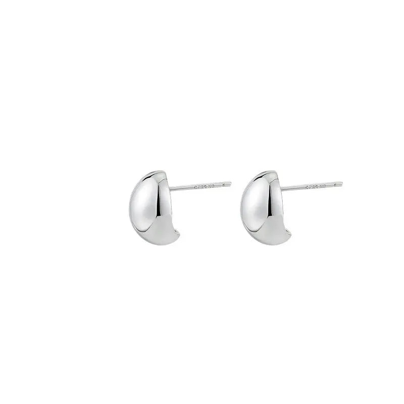 S925 Sterling Silver Bean Earrings Ladies Temperament Summer Earrings Heavy Industry Mixed Batch Premium Feeling Niche Earrings