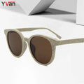 Eco-Friendly Organic Wheat Stalk Fiber Sunglasses Transparent White Yellow Red Frames TAC Lenses Sun Shades Manufactured Natural