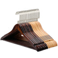 Cheap  Black Laundry Wood Hangers  Clothes with logo Coat Pants Wooden  Hanger Wholesale Cloth Hanger Stand