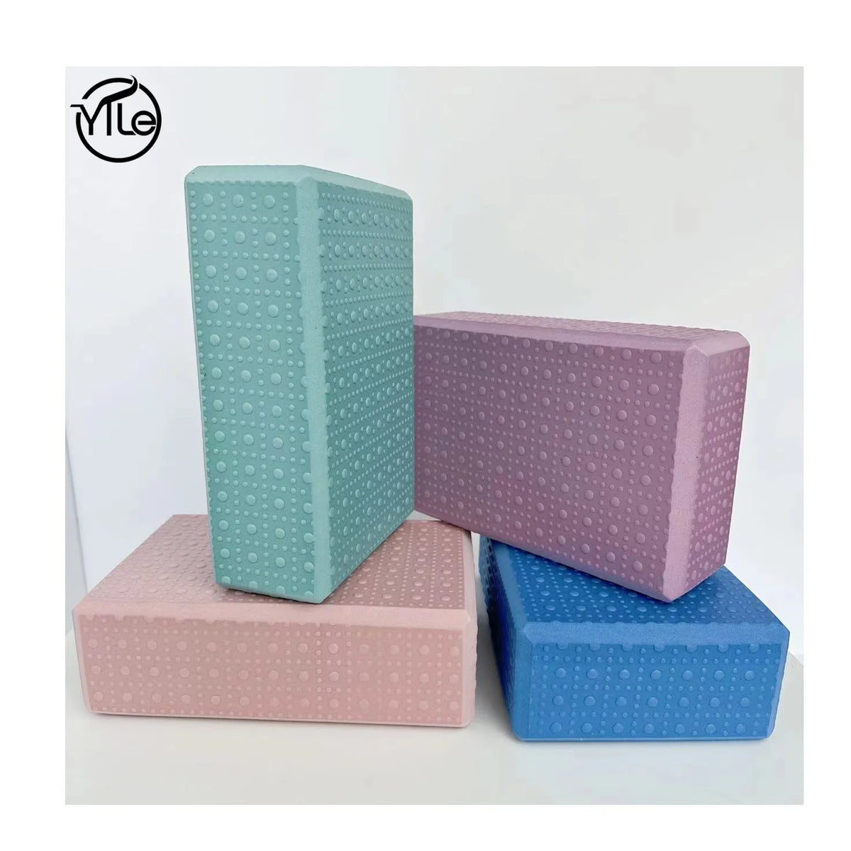 New Arrival Kids Children Adults Eva Eco Foam High Density Custom Printed Yellow Yoga Blocks Sage Green