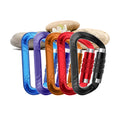 12KN CE Certified Auto Lock Aluminum 7075 80x48mm Carabiner Dog Lead for Rock Climbing Leashes Rich Hooks Black Red Blue Stocks