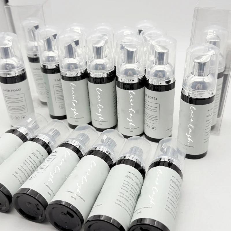Personality Vegan Eyelash Care Set Sensitive Foam Lash Shampoo Natural Custom Logo Wholesale Eyelash Cleanser Shampoo