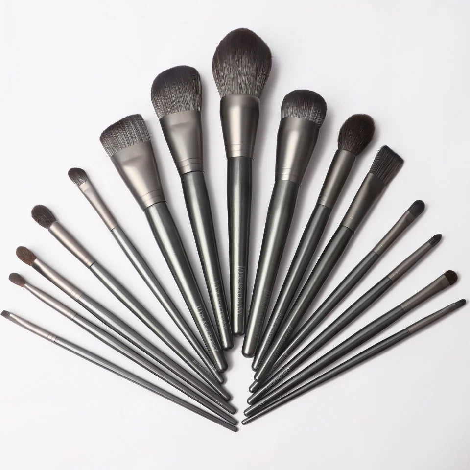15Pcs Manufacture Blending Quality Professional Private Label Fluffy Luxury Vegan Private Label Makeup Brush Set Cosmetic