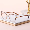 2024 New Vintage TR90 Cat Eye Glasses Frame Unisex Anti Blue Light Optical Reading Eyeglasses UV400 Protection Gradient Color