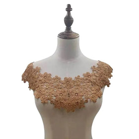 Many Small Flowers Embroidered Collar Lace Embroidery Bridal Fabric