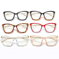 Fashion Cat Eye Women's Frames for Eyeglasses Anti Blue Light Myopia Frame Metal Temples Butterfly Eyeglasses Frames Wholesale