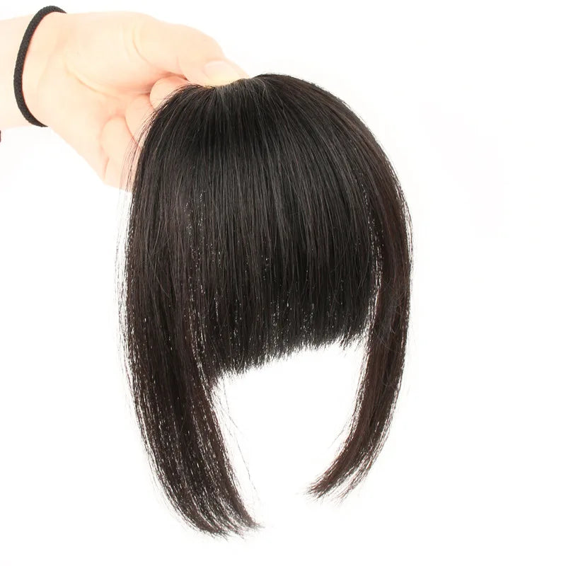 AU Wholesale Female Human Hair Neat Fringe Invisible Durable Clip-in Japanese Princess Cut Bangs