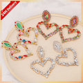 HOVANCI Fashion Earring Trend 2021 Big Gold Heart Women Fashion Earring rainbow Earrings