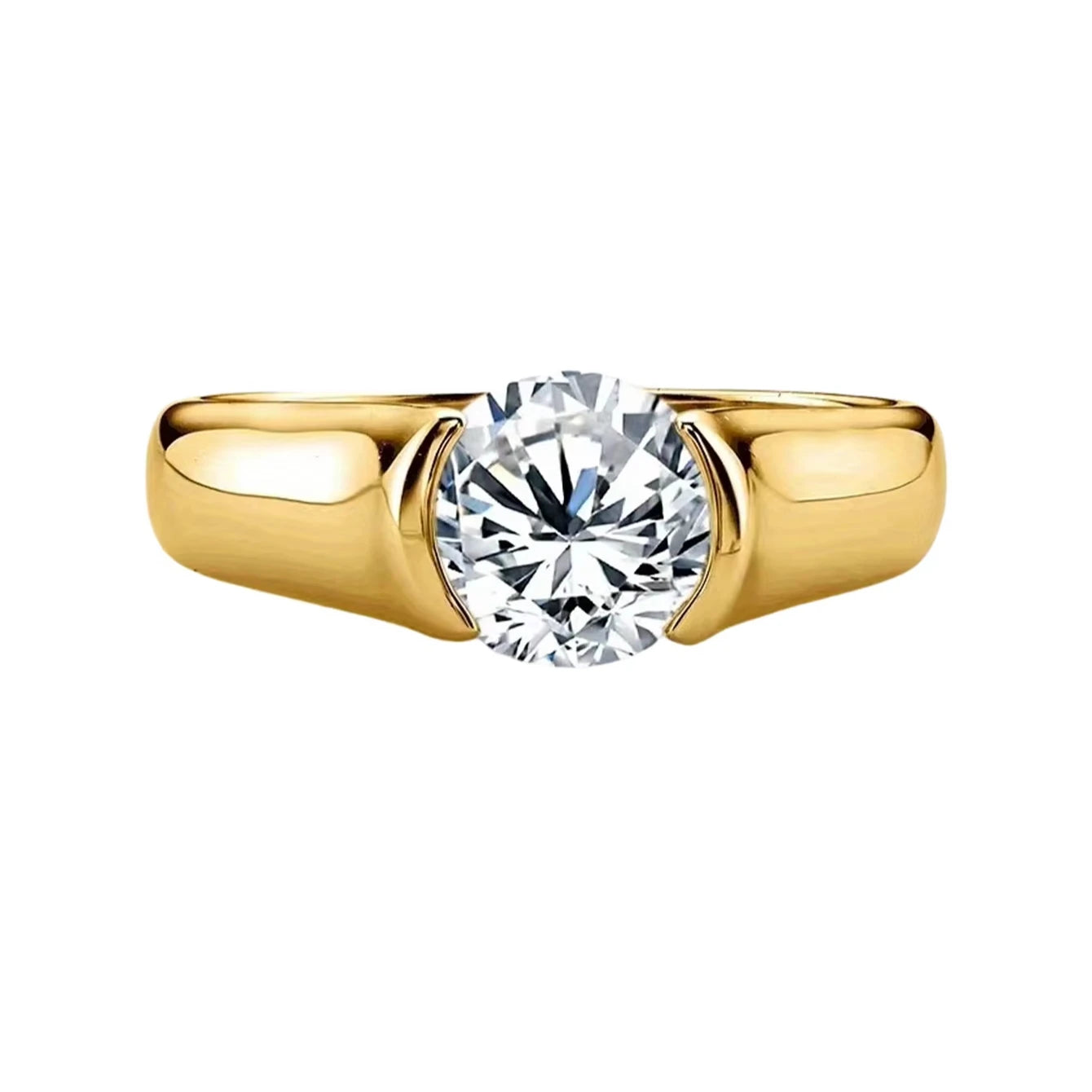 2Ct S925 Sterling Silver Moissanite Jewelry Ring Market Diamond Engagement Wedding Rings for Women