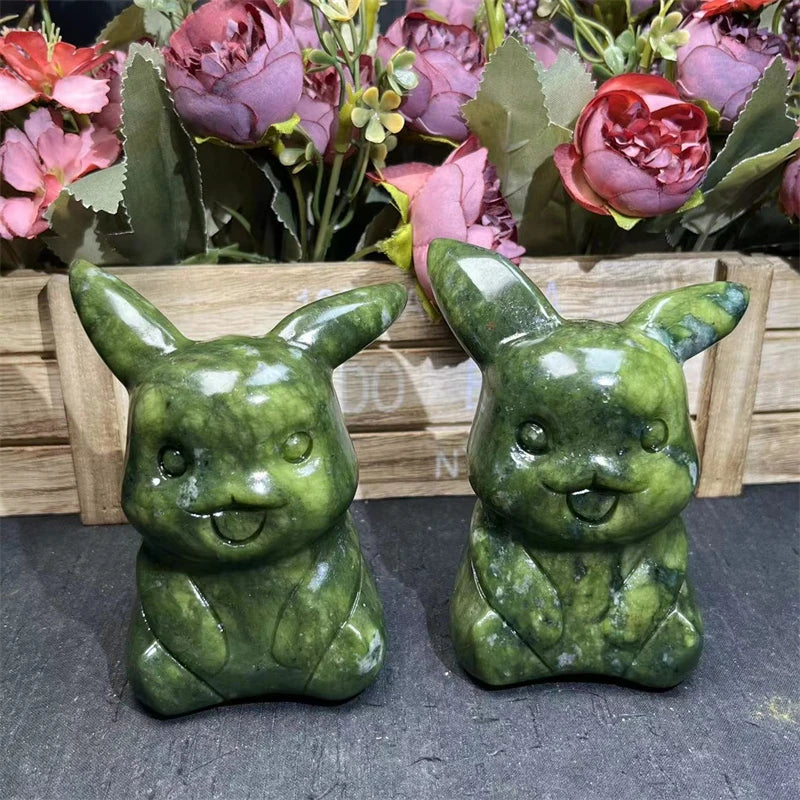 Natural Crystal Healing Stone Crystal Carving Nephrite Anime Carving Crystal Crafts for Sale