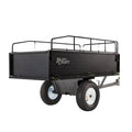 Professional Manufacturer's Steel Farming Dump Cart Small MOQ ATV Trailer Cart with Additional Rail for Garden Use