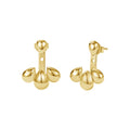 Wholesale 925 Sterling Silver Unique Jewelry 18k Gold Vermeil Waterdrop Ear Jacket Women Earring for Gift