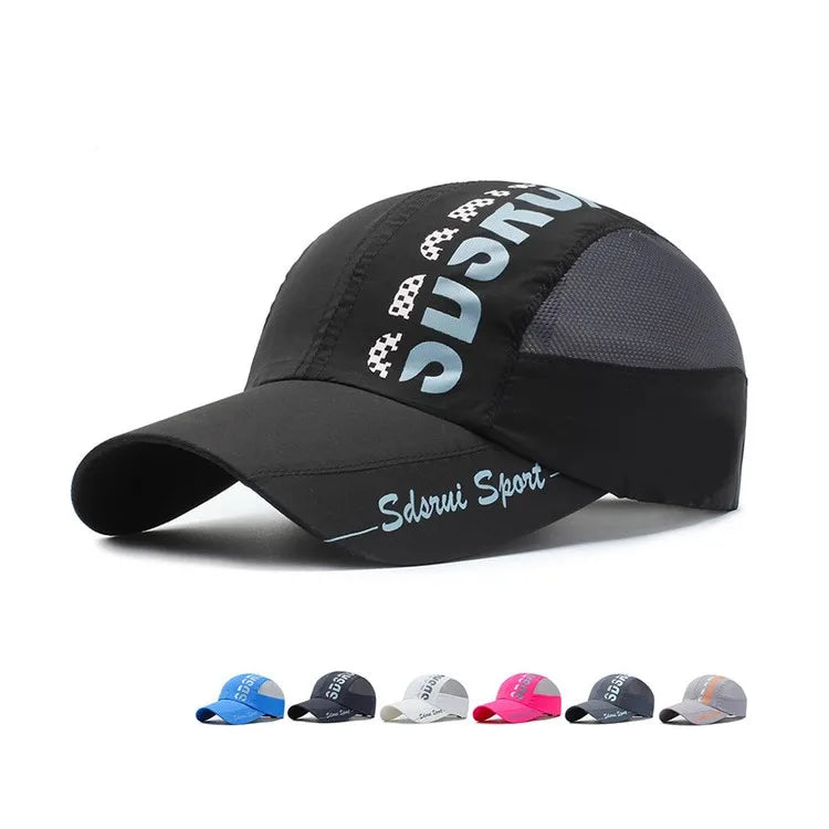 Custom Print Logo Mesh Quick Dry Breathable Summer Men Golf Hat Running Sports Cap