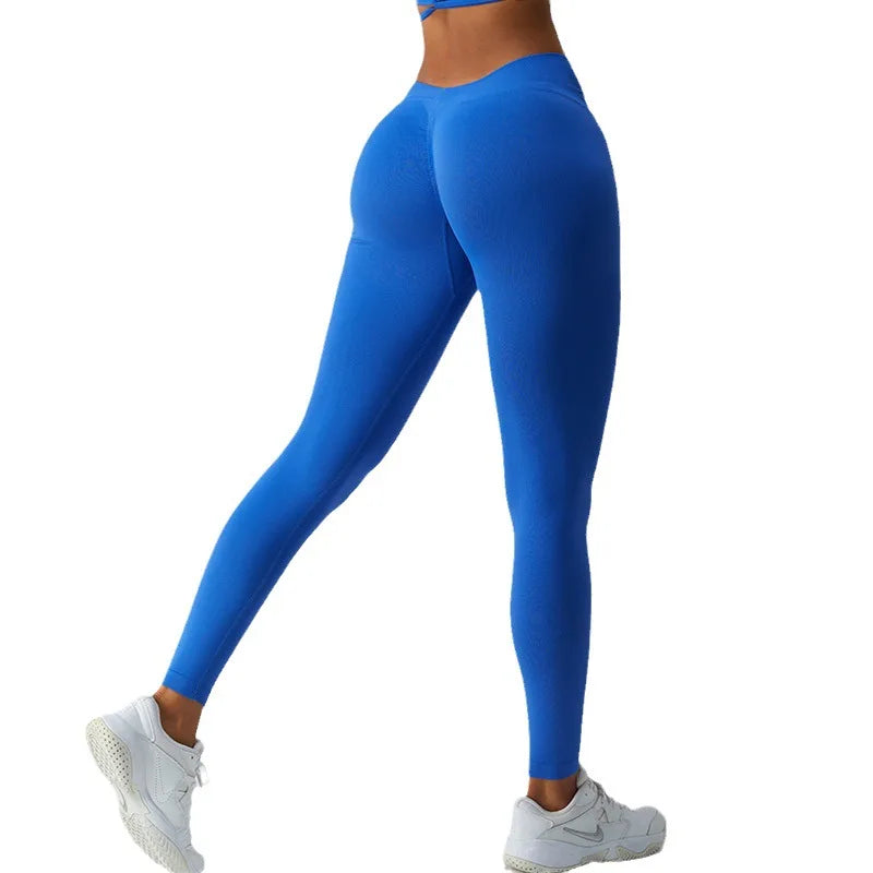 Women's High Waist Seamless  Scrunch Back Fitness Leggings Soft Compression Comfort Slimming Activewear Gym Fitness Leggings