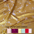 Chinese Bird Flower Yarn Dyed Soft Traditional Vintage Silk Rayon Jacquard Fabric for Festival Dress Clothes Good Quality