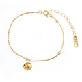 HOVANCI New Arrival 18 K Gold Planted Stainless Steel Chain Anklet Jewelry Oval Beads Anklet for Women