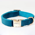 2024 New Fashion Design Velvet Dog Collar Pet Metal Buckle Dog Collar and Leash Set for Walking Dog Collar