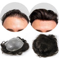 Wholesale High Quality Man Wigs Hair System 100% Human Hair Natural Hairline V-looped  Super Thin Skin Base Toupee for Men