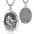 Merryshine 925 Sterling Silver Religious Jewelry St Michael/Christopher/Jude/Benedict/Joseph/ Saint Anthony Medal Necklace