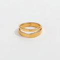 Joolim Jewelry 18K Gold Plated  Stainless Steel Double-layer Mouth Rings for Women Fashion Jewelry