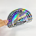 Custom Premium Glossy Laser Round Sticker Medium Logo Packaging Labels 500pcs Custom Color Die-Cutting