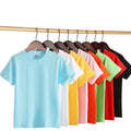 180g Cotton Kids Short Sleeve Solid Color T-shirt Custom