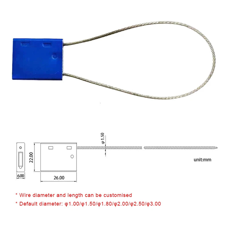 ZL-S013 Aluminium Alloy Metal Cable Seal Wire Cable Seal Container Security Seal