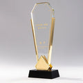 Crystal Glass Metal Awards Trophies Custom Shape Blank Crystal Glass Cup Trophy Crystal
