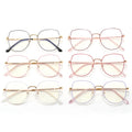 XH91212 Unisex Titanium Optical 1pc Metal Squared Diamond Eyeglasses Blue Light Blocking Vivid Color for Men Women Fashion