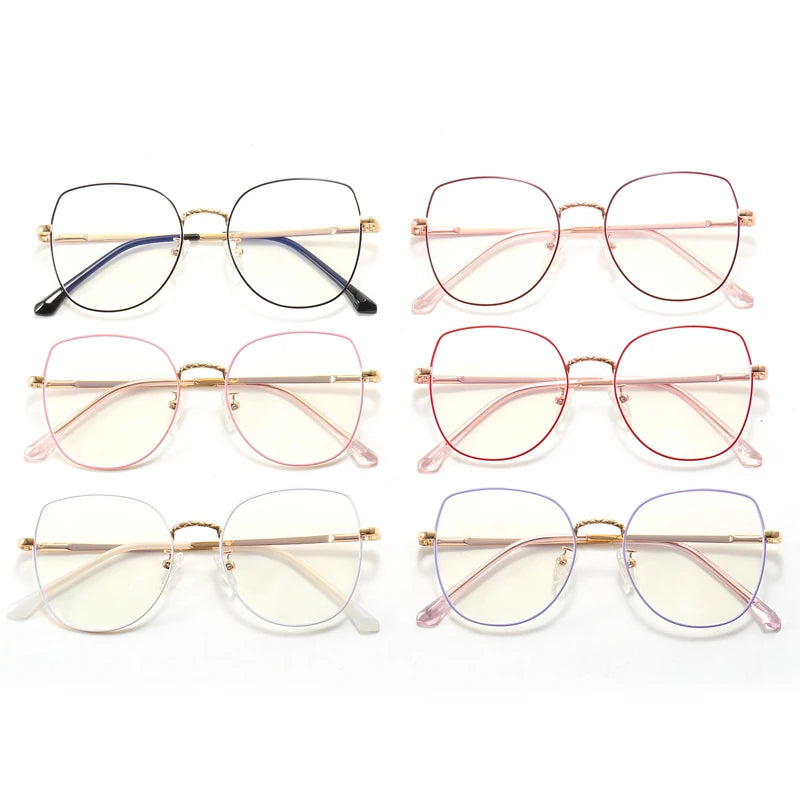 XH91212 Unisex Titanium Optical 1pc Metal Squared Diamond Eyeglasses Blue Light Blocking Vivid Color for Men Women Fashion