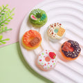 100Pcs Mini Donuts Cookies Candy Resin Cabochon Flatbacks Scrapbooking Fit DIY Miniature Accessories