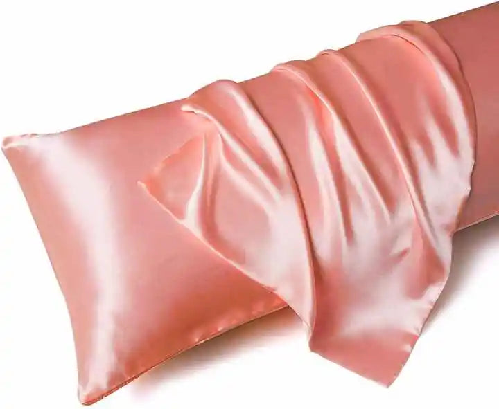 Dark Luxury Satin Pillowcase Custom Queen Size Satin Pillow Cover Envelope Closure Home Hotel Office Use Soft Gentle Hair Skin