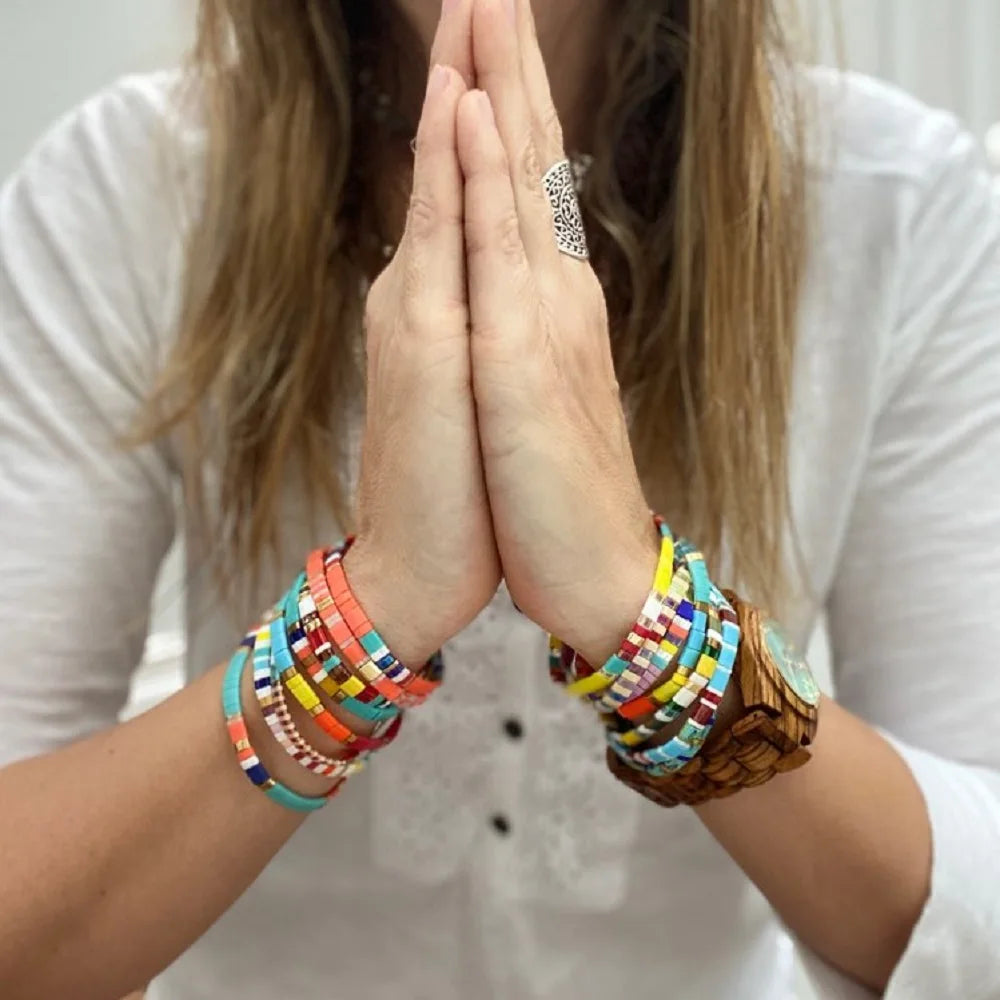 Go2boho 2024 Boho Surfing Pulsera Summer Beach Miyuki Tila Bracelet Jewelry Colorful Glass Beads Bracelet for Women Gifts