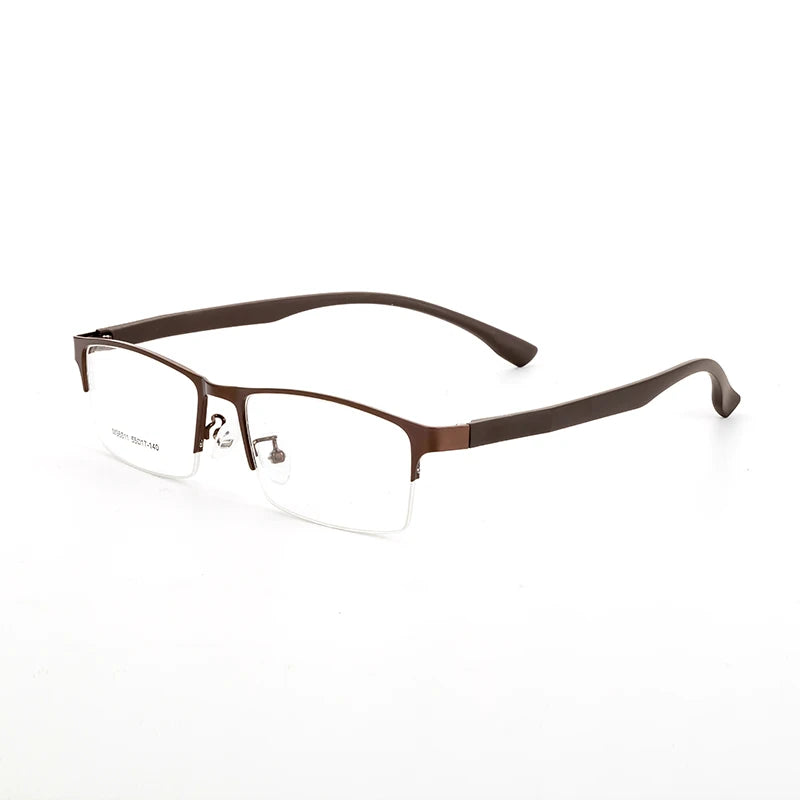 Metal Optical Single Bridge Eyeglasses Fashion Business Style Anti-Blue Light Blocking Computer Glasses Frames