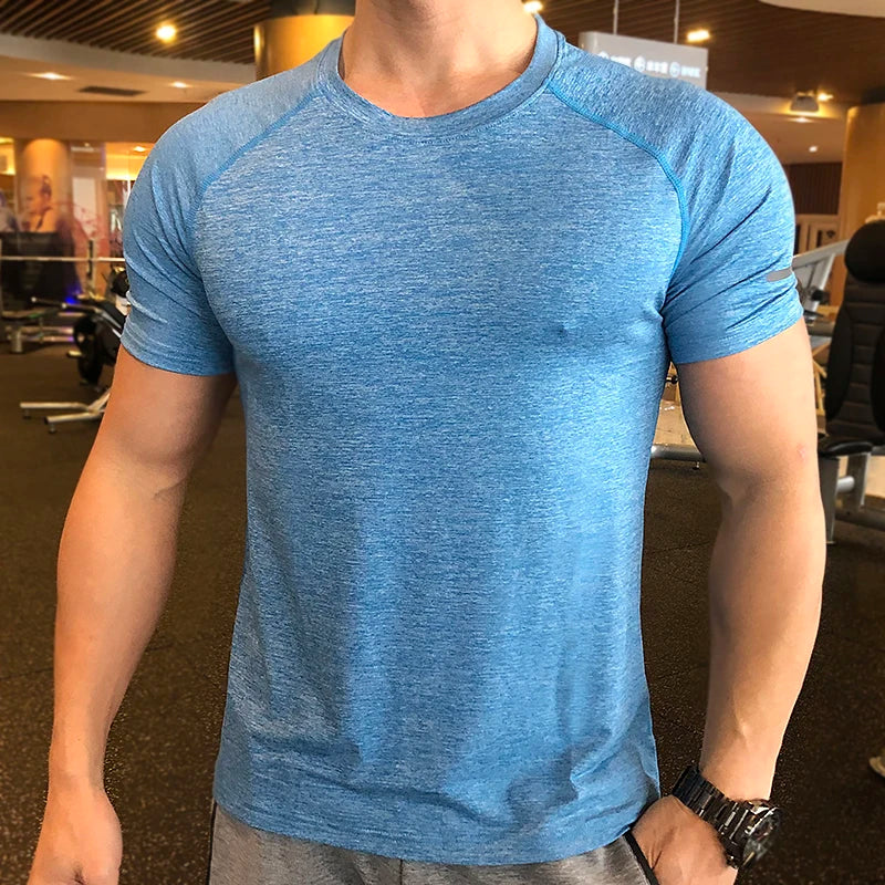 Cheap Custom Men Activewear t Shirts 100% Polyester t Shirts Gym Elastane Athletic Quick Dry Top Shirts Mens