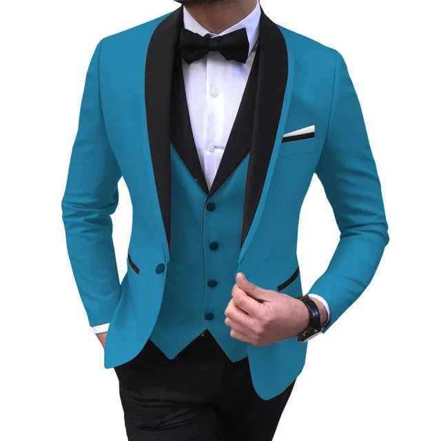 Guangzhou Auyan Customized Plus Size Groomsman Wedding Banquet Suit Men's Three-piece Men's Suits & Blazer Business Casual Suit