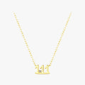 Trendy Gold Color Thin Link Chain for Women Jewelry 925 Sterling Silver Digit Lucky Number Pendant Necklaces