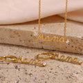 Mother's Day Drop Earrings Stainless Steel Plated 18K Round Zircon Necklace Alphabet Mama Mom Necklace for Mother's Day Gifts