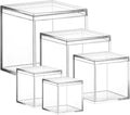 4.7/4/3.3/3/2.5 Inch Clear Acrylic Box Lid Square Cube Decorative Storage Jewelry Display Rack Candy Tiny Jewelry Display